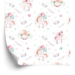 Papier Peint Licornes Parmi Les Étoiles Et Les Nuages – Image 2