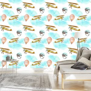 Papier Peint Avions Et Ballons – Image 3