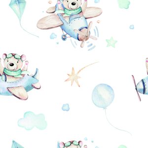 Papier Peint Ours En Peluche Dans Les Avions – Image 1