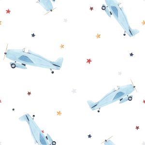 Papier Peint Avions Et Étoiles – Image 1