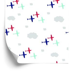 Papier Peint Avions Colorés Et Nuages – Image 2