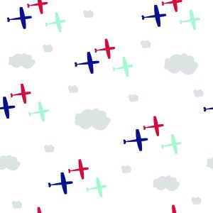 Papier Peint Avions Colorés Et Nuages – Image 1