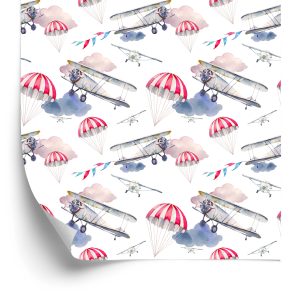 Papier Peint Avions Et Parachutes Dans Les Nuages – Image 2