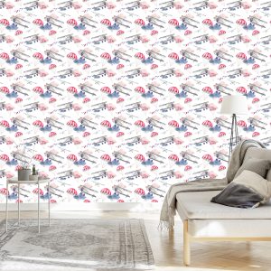 Papier Peint Avions Et Parachutes Dans Les Nuages – Image 3