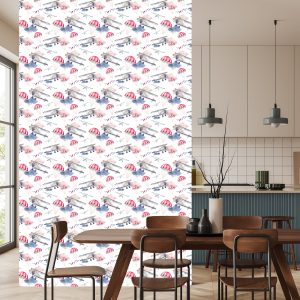 Papier Peint Avions Et Parachutes Dans Les Nuages – Image 4