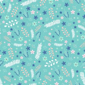 Papier Peint Feuilles Et Fleurs Colorées – Image 1