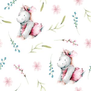 Papier Peint Licornes Peintes À L'aquarelle – Image 1