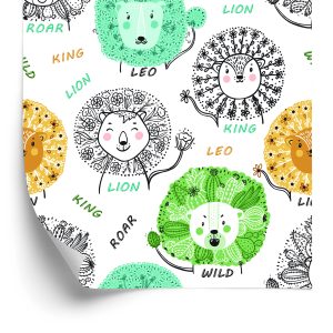 Papier Peint Lions Colorés – Image 2