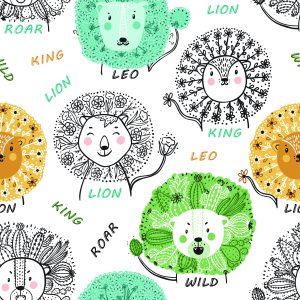 Papier Peint Lions Colorés – Image 1