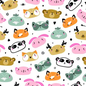 Papier Peint Animaux Colorés – Image 1