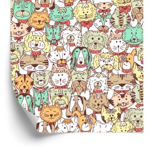 Papier Peint Chiens Et Chats Colorés – Image 2