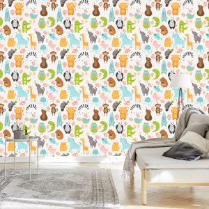 Papier Peint Animaux Colorés Comme Des Dessins Animés – Image 3