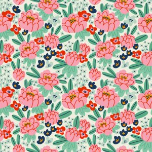 Papier Peint Pivoines Comme Dessiné – Image 1