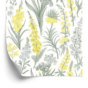 Papier Peint Belles Fleurs Dans Un Style Vintage – Image 2