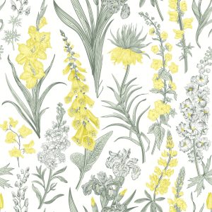 Papier Peint Belles Fleurs Dans Un Style Vintage – Image 1