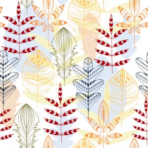 Papier Peint Feuilles Ornementales – Image 1