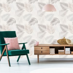 Papier Peint Feuilles Grises Boho – Image 6