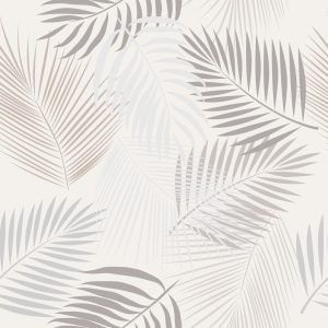 Papier Peint Feuilles Grises Boho – Image 1