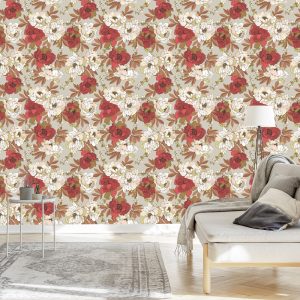 Papier Peint Bouquet De Pivoines Colorées – Image 3