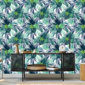 Papier Peint Feuilles Exotiques Sombres – Image 5