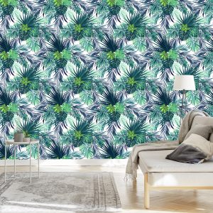 Papier Peint Feuilles Exotiques Sombres – Image 3