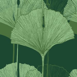 Papier Peint Feuilles Vertes – Image 1