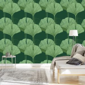 Papier Peint Feuilles Vertes – Image 3