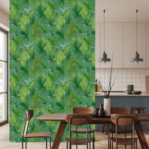Papier Peint Thème Vert Avec Des Feuilles – Image 4