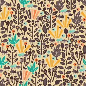 Papier Peint Feuilles D'un Arbre Et De Champignons – Image 1