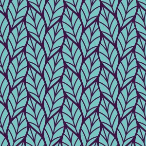 Papier Peint Motif Feuillu Bleu – Image 1
