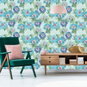 Papier Peint Belles Fleurs D'anémones Bleues – Image 6