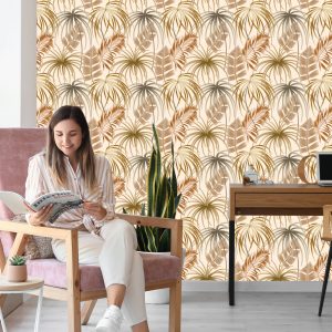 Papier Peint Feuilles De Style Boho – Image 7
