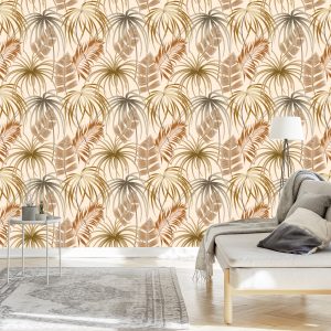 Papier Peint Feuilles De Style Boho – Image 3
