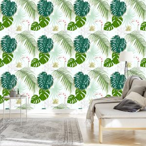 Papier Peint Diverses Feuilles Et Fleurs – Image 3