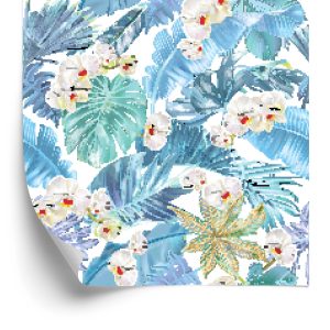 Papier Peint Feuilles Et Fleurs De Magnolia – Image 2