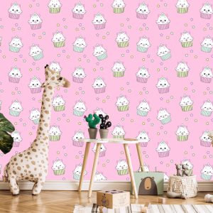 Papier Peint Pour Les Enfants-Chatons Mignons-Muffins – Image 5