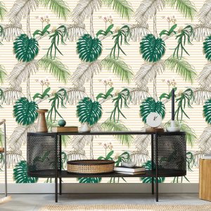 Papier Peint Feuilles Vertes Et Palmiers – Image 5