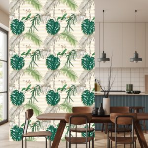Papier Peint Feuilles Vertes Et Palmiers – Image 4