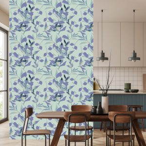 Papier Peint Feuilles Violettes Et Bleues – Image 4
