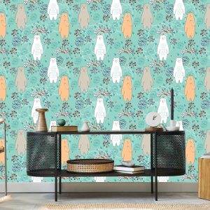 Papier Peint Pour Les Enfants - Happy Bears Colorés – Image 5