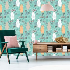 Papier Peint Pour Les Enfants - Happy Bears Colorés – Image 6