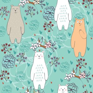 Papier Peint Pour Les Enfants - Happy Bears Colorés – Image 1