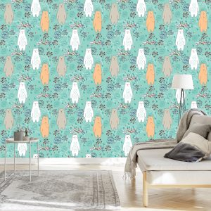 Papier Peint Pour Les Enfants - Happy Bears Colorés – Image 3
