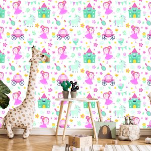 Papier Peint Pour Les Enfants - Licornes Et Princesses – Image 5