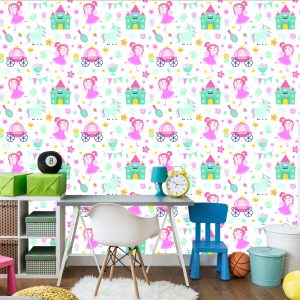 Papier Peint Pour Les Enfants - Licornes Et Princesses – Image 4