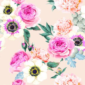 Papier Peint Belles Fleurs Colorées – Image 1