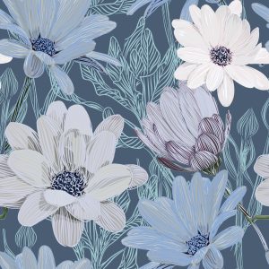Papier Peint Belles Marguerites Aux Couleurs Pastel – Image 1