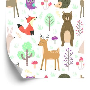 Papier Peint Pour Les Enfants - Animaux De La Forêt – Image 2