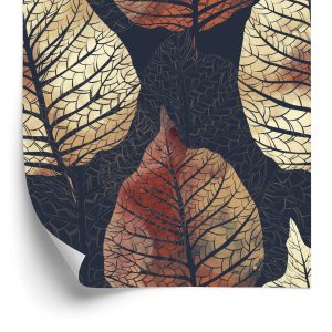Papier Peint Feuilles Et Arbres D'automne Aquarelle – Image 2
