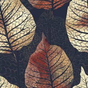 Papier Peint Feuilles Et Arbres D'automne Aquarelle – Image 1